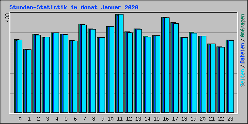 Stunden-Statistik im Monat Januar 2020